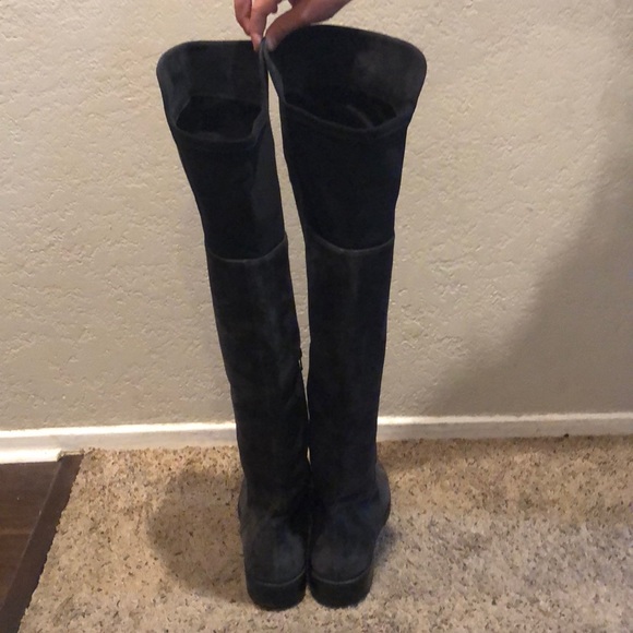 Stuart Weitzman Suede Over the Knee Boots 10 1/2 - Picture 3 of 7